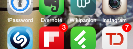 my first screen of apps